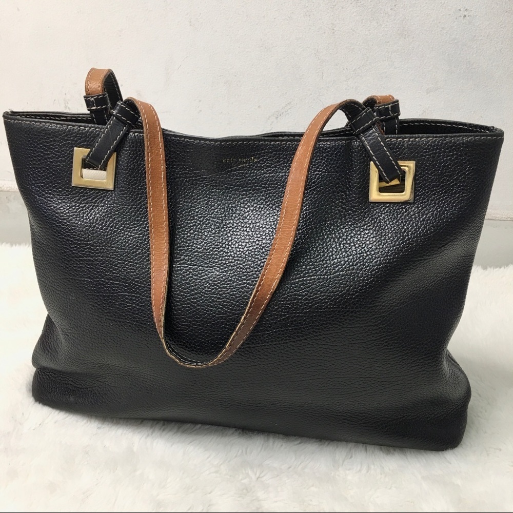 Kate Spade Black Leather Tote Shoulder Bag